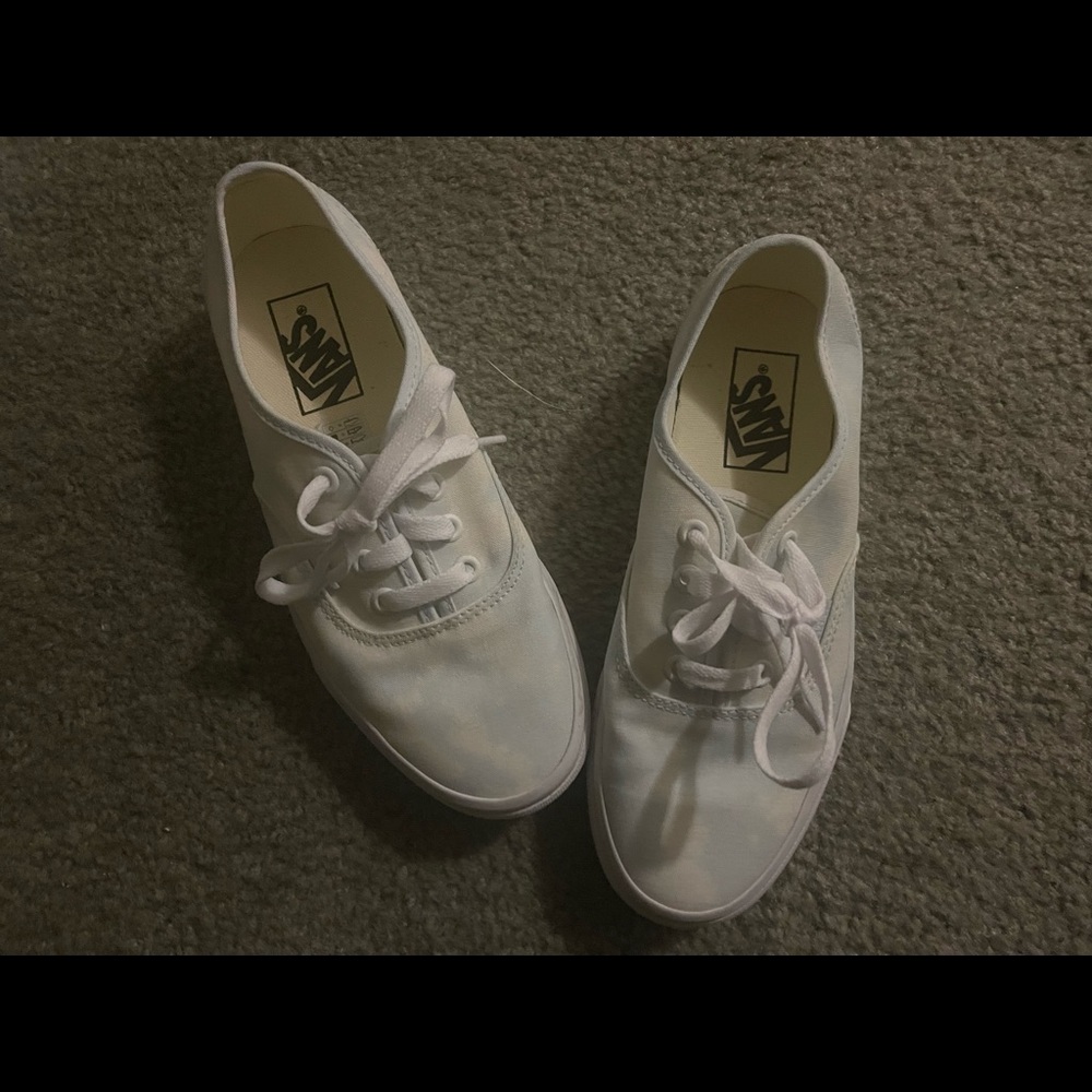 Light blue & white tie dye vans sneakers size 7